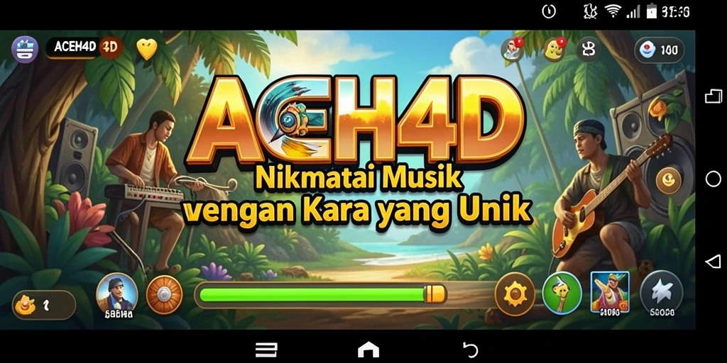 Tangkapan layar <strong>ACEH4D</strong> menampilkan fitur interaktif bermain musik.