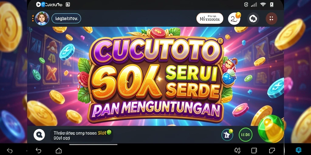 Tangkapan layar gameplay CUCUTOTO yang menampilkan gulungan slot yang menarik.