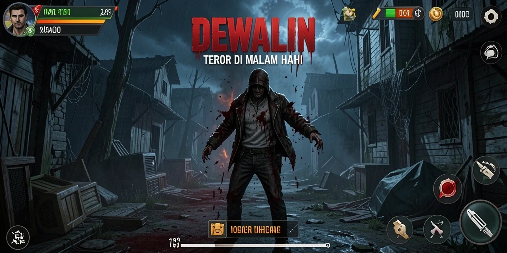 Screenshot DEWALIN menampilkan suasana menyeramkan saat gameplay.