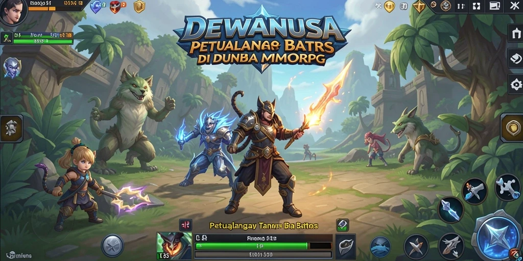 Tampilan seru dari gameplay DEWANUSA dalam dunia MMORPG.