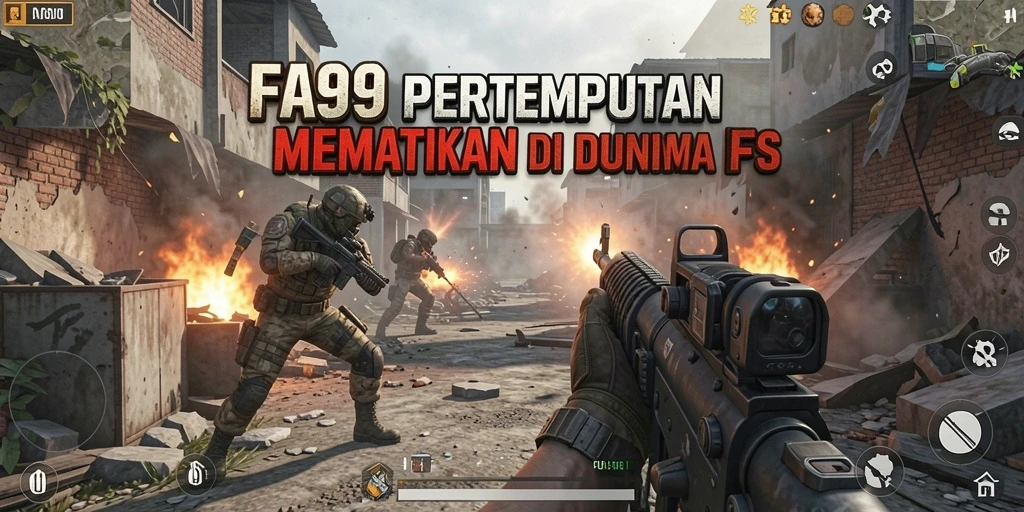 Tangkapan layar menjelaskan aksi pertempuran intens dalam FA99.