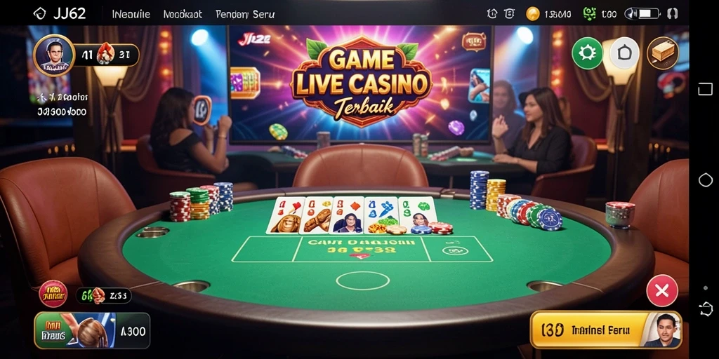 Gameplay menarik dari JJ62 dengan dealer langsung di Live Casino.
