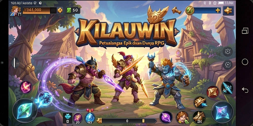 Tampilan gameplay KILAUWIN yang memukau di dunia RPG.