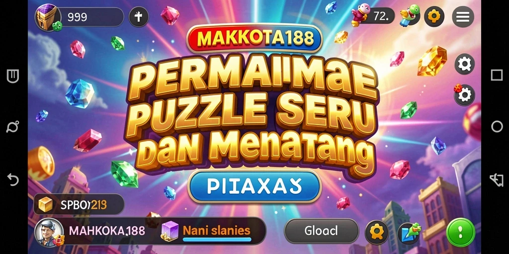 Tampilan gameplay MAHKOTA188 yang menantang dengan berbagai puzzle menarik.