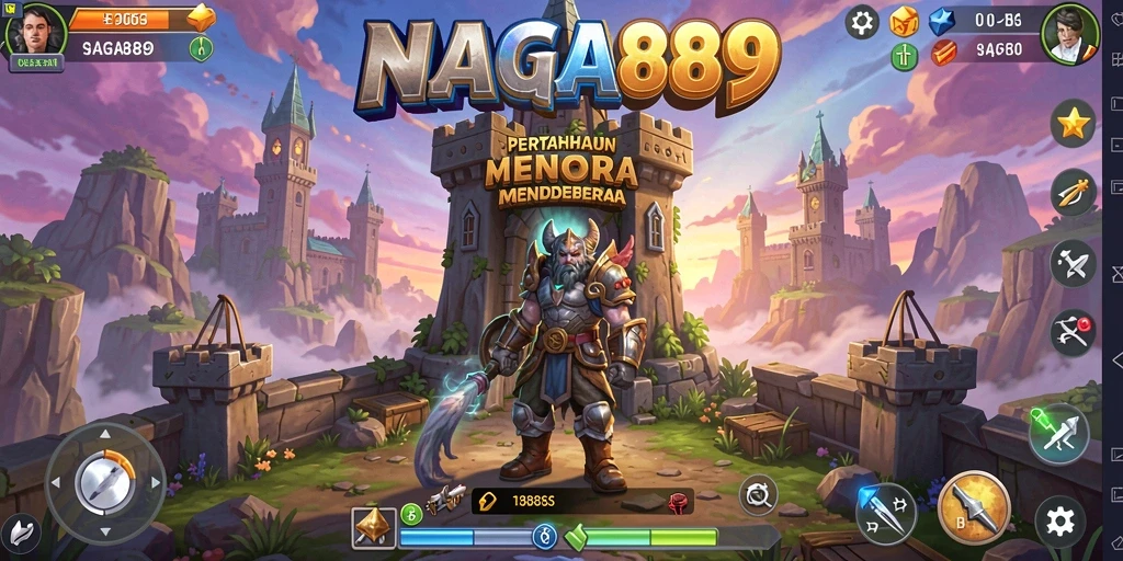 Gameplay NAGA889 yang menantang dalam Tower Defense.