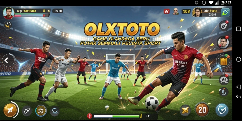 Screenshot utama OLXTOTO menampilkan aksi seru dalam pertandingan olahraga.