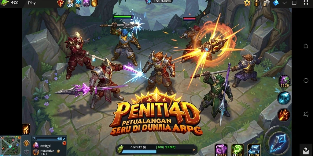 Menampilkan aksi seru dalam gameplay ARPG.