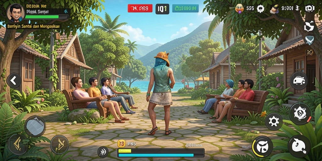Tangkapan layar gameplay PK95 yang menarik dan penuh warna.