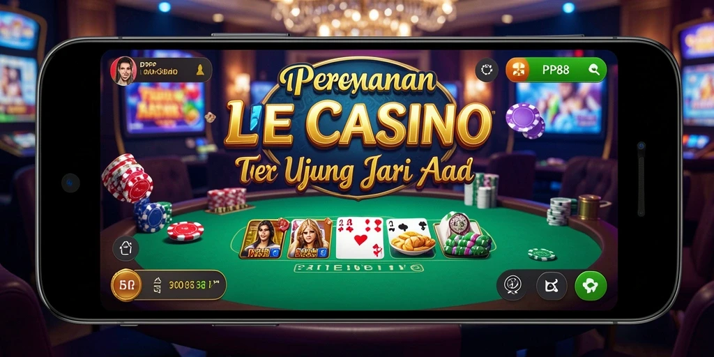 Screenshot gameplay PP88 menampilkan dealer langsung dan suasana permainan kasino.