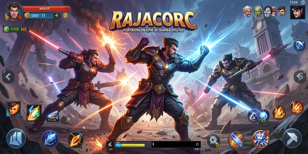 Tampilan menarik dari gameplay Fighting di RAJACORC.