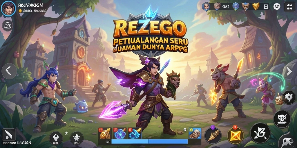 Gameplay seru REZEGO dengan pertarungan dinamis dan eksplorasi mendalam.