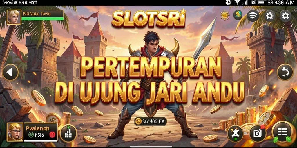 Tampilan aksi intens permainan SLOTSRI dalam pertempuran Battle Royale.